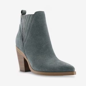 Marc Fisher Gadri Suede Medium Gray Booties Size 8